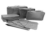 8-Piece Grey Travel Packing Organizers Set with Compression Bags for Efficient Luggage Storage V1366-AZ2-W-20688