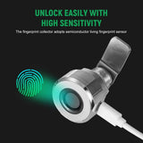 Compact Smart Fingerprint Lock T22 with Rechargeable Battery for Cabinets, Suitcases, Bikes, and V1259-DP01-A-2804