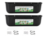 2PCS Hanging Poultry Feeder Plastic Livestock Feeding Trough for Chicken Geese Sheep Deer Dog Black V1294-YM0901-3111250052411
