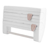 Kitchen Sauce Bottle Storage Rack Paper Towel Holder Mount Kitchen Tool Cling Film Cut White V1294-YM0901-JYA03048-01