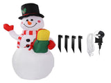 1.5m Inflatable Christmas Snowman Colorful Light Windproof Rope Automatic Blow Up Snowman for V1294-YM0706-3115230076114