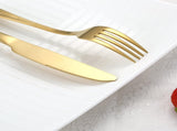Gold Silverware Set for 8, 40-Piece Gold Flatware Set Stainless Steel Cutlery Kitchen Utensil Set V1258-DP02-C-1089