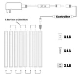 Dimmable Led Under Cabinet Lighting Bar Linkable Kits with Rocker Switch Under Counter V1171-CC-BQHBFA008-AU