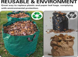 3-Pack 80 Gallon Yard Waste Bags, Reusable Heavy Duty Collapsible Garden Leaf Bags with Plastic V1258-DP02-C-244