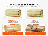 Raffle Drum, 14.8 x 21.26 inch Brass Plated Raffle Ticket Spinning Cage, Holds 10000 Tickets or 300 V952-CJGJS19YC000HNSYJV0