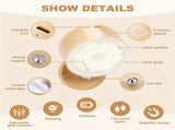 LED Wall Reading Lamp, Wireless Rechargeable Wall Sconce with USB Port, 360&deg Rotatable Magnetic V1237-ZY-924-118