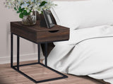 Sarantino C-Shaped Drawer Side Table TBL-NTD-576-04