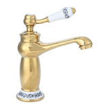 Stylish Antique Gold Brass Basin Faucet Hot and Cold Water Tap for Hotel Home Bathroom Use V1294-YM0901-3112200061411