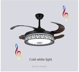 Maxkon 42 Inch Ceiling Fan with Light 3 Color MUSIC Remote Control Timer MUSIC V201-FUN0042BL8AU