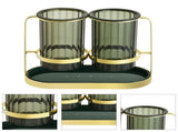 Chopsticks Drying Holder Iron PET Transparent Chopsticks Drying Caddy for Spoons Kitchen Green Gold V1294-YM0512-3118220266212