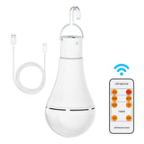 2 Pack USB Rechargeable 7W E27 LED Battery Bulbs with Remote Control and Hook V1188-MS-527-059