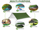 Blue 300 x 300cm Waterproof Camping Tarp Shelter Set - Silver Coated Sun Protection, Storage Bag, 6 V888-ELOSUNG55463-2