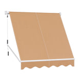 Instahut Window Fixed Pivot Arm Awning Outdoor Retractable Canopy 2.1X2.1M Beige AWN-B-FIXED-PS-21-BEIGE