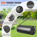 Tow Behind Lawn Roller, 400lbs Sand/Water Filled Yard Roller, LLDPE Drum and Steel Frame Sod Roller V952-QYSCPGL400B353QE4V0