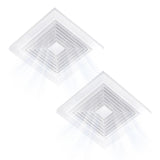 2 Pieces Plastic Exhaust Bathroom Ceiling Fan Grille with Springs - Replacement Vent Cover for Wall V1370-AZ4-06449