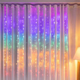 LED Curtain Lights Rainbow Color available in 2 sizes - 3.6 meter V720-XL0648