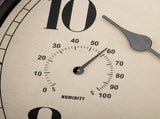 Waterproof Outdoor Wall Clock with Thermometer and Hygrometer, Retro Silent Non-Ticking Battery V1237-ZY00B08J69B2S1