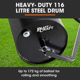 PLANTCRAFT 48" 116L Tow Behind Lawn Roller, Water or Sand Filled, for grass sod, seed, and unlevel V219-GRLTOWPCR48A