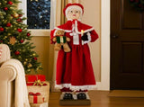 Christabelle Large 1.5m Musical Animated Mrs Claus Christmas Decoration with Candle Ornament 112_NK112