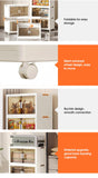 Stackable Storage Boxes with Transparent Doors - Modular Organizer for Home & Pantry 55*32*152cm V888-ELOSUNG10913