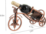 Desk wine rack - Bicycle-shaped wine rack for one bottle - Freestanding table wine rack and bottle V1259-DP01-BO-589