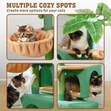 VaKa 1.1M Cat Tree Scratching Post Palm Tree Cat Post Dangling Balls Cat Toy V465-51028