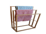 CARLA HOME Bamboo Towel Bar Holder Rack 3-Tier Free Standing for. Towel Racks. Towel Rail V178-36011