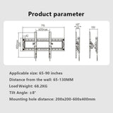 Adjustable Tv Wall Mount Bracket For 65-90 Inch Tvs PRL-5715200AYS