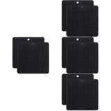 Silicone Kitchen Drying Mats Black Heat Resistant for Home 8Pcs V1369-AZ3-W-18065
