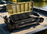 Double-layer multi-function outdoor storage fishing box, can be used as a stool, convenient storage V1102-HEYJ-004