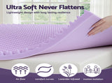 Giselle 5cm Memory Foam Mattress Topper Lavender Infused Egg Crate King Single MATTRESS-TOP-EC-5LA-KS