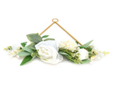 Floral Hoop Metal Ring Wreath Artificial Wall Hanging Wreath for Wedding Home Coffee ShopTriangular V1294-YM0901-3115210112712
