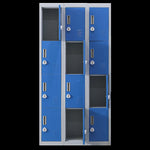 12-Door Locker for Office Gym Shed School Home Storage - 3-Digit Combination Lock V63-838991