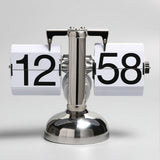 Flip Digital Clock Small Scale Desk Clock Retro Flip Clock Living Room Walnut Clock Home Decor V1369-AZ3-W-11562