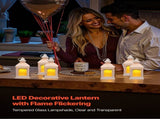 12 Pcs Decorative Candle Lantern, LED Electric Flameless Candle, Plastic LED Holder with Glass, Wall V952-LEDCDBS10INCDW7VW001V9