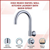 High Reach Swivel Wall Kitchen Laundry Bath Basin Spout V63-823381