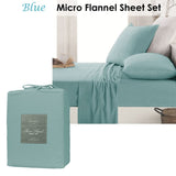 Ardor Micro Flannel Sheet Set Blue Mega King V442-INT-SHEETS-ARDORMICROFLANNEL-BLUE-SK