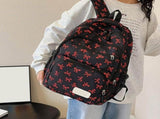 Bow Backpack for Women with Lunchbox, Stylish Daily Carry Backpack Set for School Travel and V1366-AZ2-W-18306