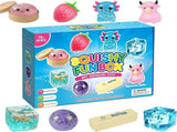 8-Piece Squishy Box Set, Strawberry, Cat Paw and Cheese Designs V1188-MS-621-006