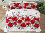 Luxurious rose Soft white 3 Pc Comforter & Pillow Cover Set V745-MAB010756AJ3