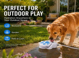 Paw-Activated Outdoor Water Dispenser for Dogs Step-to-Drink Fresh Water Toy with Hose Adapter, V1341-ZY-UPKJMEWT-WHITE