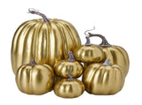 7pcs Simulated Pumpkin Glossy Paint Lightweight Creative Reusable Foam Pumpkin for Decoration Prop V1294-YM0901-3115240060514