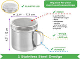 Powdered Sugar Shakers 2-pcs 10 oz Metal Parmesan Cheese Shakers V1259-DP01-F-515