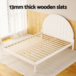 Artiss Bed Frame Queen Size Wooden White DALY WBED-DALY-Q-WH-AB