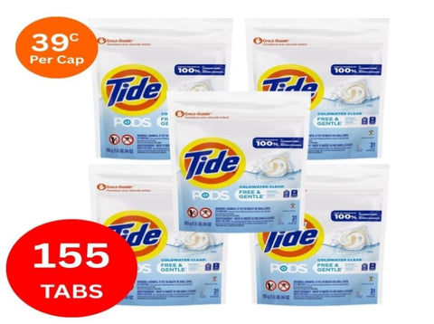 Tide Gentle Cold Water x 155 Laundry Pods TIDE-80797341X5_NZ