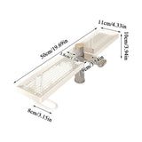 Faucet Bathroom Storage Rack and Vanity Organizer, No-Drill Double-Sided Shelf for Sink Faucet, V1192-AZ-W-24148