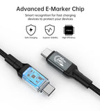 CHOETECH XCC-1042 Gen3.0 USB4.0 with 8K @ 60hz Video & Audio 240W USB-C to C Braided Cable 2M V28-ELECHOXCC1042