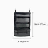 Hanging Closet Organizer, Foldable Storage Shelves with Hanging Hooks and Breathable Mesh, Space V1366-AZ2-W-23453
