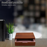 Small Wooden Desktop Drawer Organizer with Individual Brown Drawers for Office and Home Storage V1369-AZ3-W-17061