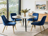 Oceans Velvet Dining Set V264-DNT-405-WHE-DNC-414V-BLU-4